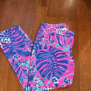 Lilly Pulitzer Pink and Blue Patterned Leggings